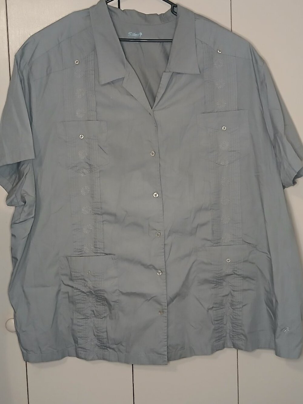 KS Island Men's Gray 7XL Big Tall Short Sleeve Shirt (0903G3)